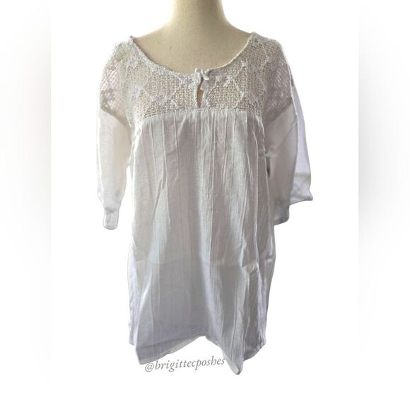 HANDMADE Traditional Laced Mexican Blouse - Picture 1 of 13